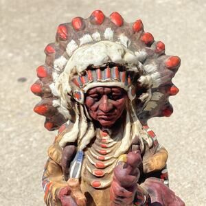 1976 G. Schildt Native American Sitting‎ Bull Decanter #4128